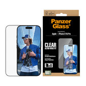 UWF kaljeno steklo z aplikatorjem za iPhone 17/16 Pro, Črna, PanzerGlass