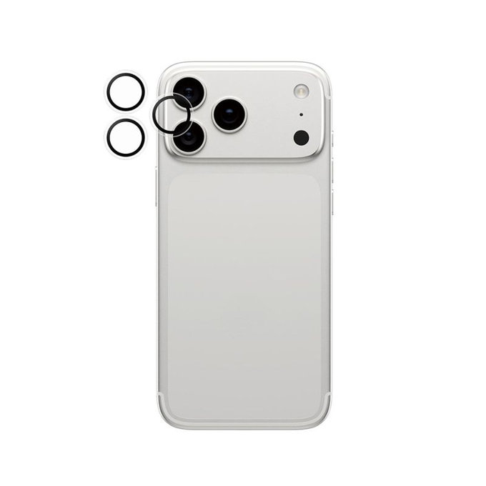 PanzerGlass - Zaščitni Ovitek za Objektiv Kamere Hoops za iPhone 16 Pro, 16 Pro Max, 17 Pro, 17 Pro Max, transparent