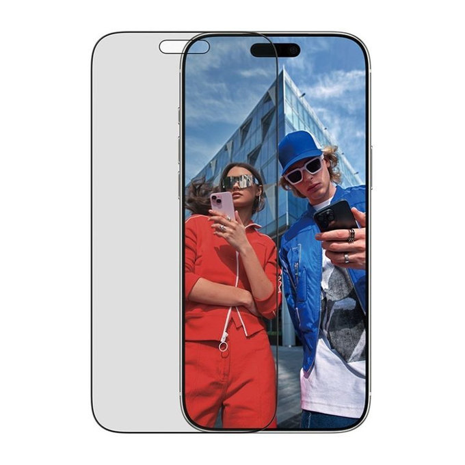 PanzerGlass - Tvrđeno steklo UWF 2-Way Privacy z aplikatorjem za iPhone 17 Pro Max, črna