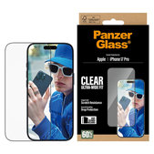 UWF kaljeno steklo z aplikatorjem za iPhone 17 Pro, Črna, PanzerGlass