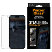 Kaljeno steklo UWF Stealth s Fastfit za iPhone 17 Air, Črna, PanzerGlass