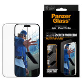 Kaljeno steklo UWF s Fastfit za iPhone 17 Pro Max, Črna, PanzerGlass
