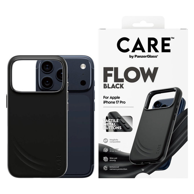 Ovitek FLOW z MagSafe za iPhone 17 Pro, Črna, CARE
