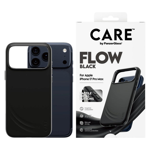 Ovitek FLOW z MagSafe za iPhone 17 Pro Max, črn, PanzerGlass