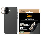 Zaščita objektiva kamere Hoops za iPhone 17/16 Plus/16, Glitter Gold, PanzerGlass