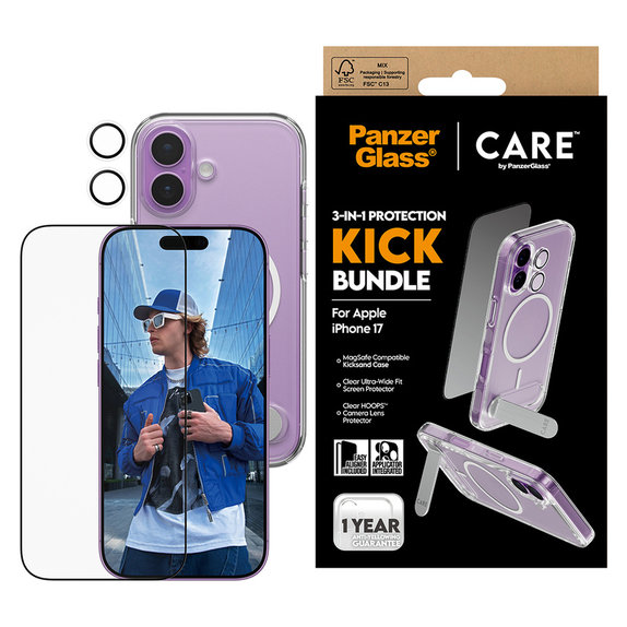 Bundle 3v1 Kick za iPhone 17, PanzerGlass
