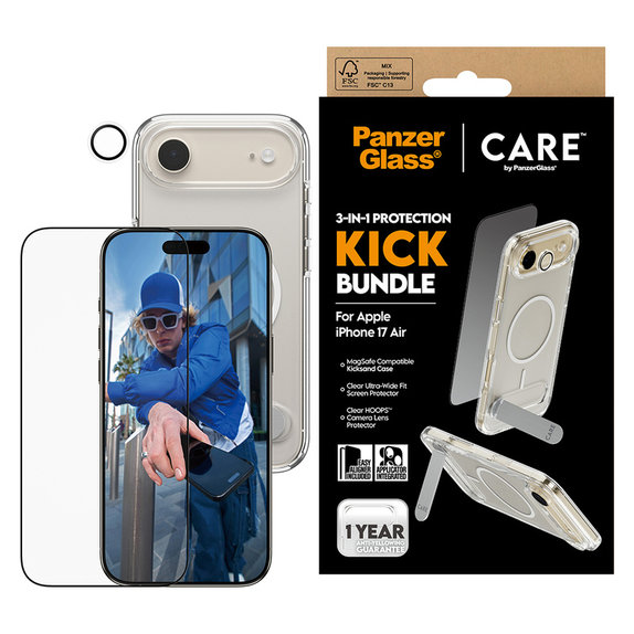 Bundle 3v1 Kick za iPhone Air, PanzerGlass