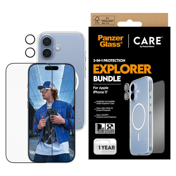 Bundle 3v1 Explorer za iPhone 17, PanzerGlass