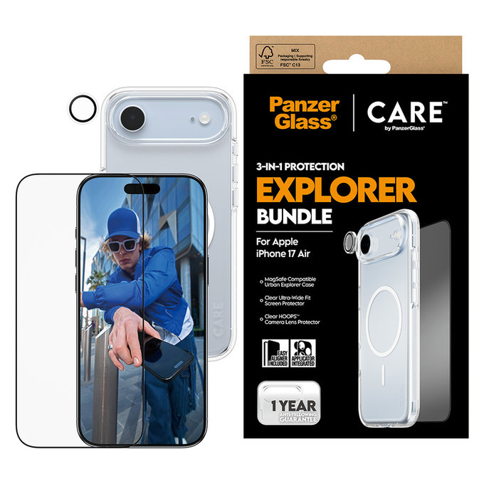Bundle 3v1 Explorer za iPhone Air, PanzerGlass