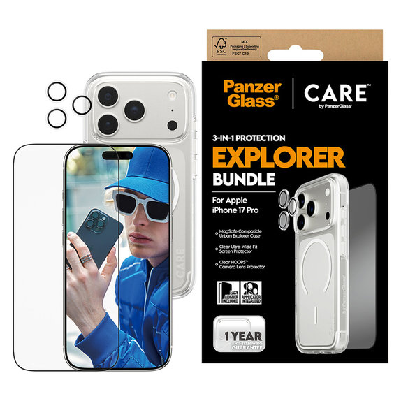 Bundle 3v1 Explorer za iPhone 17 Pro, PanzerGlass