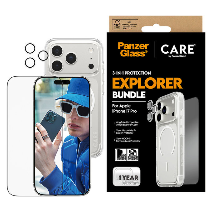Bundle 3v1 Explorer za iPhone 17 Pro, PanzerGlass