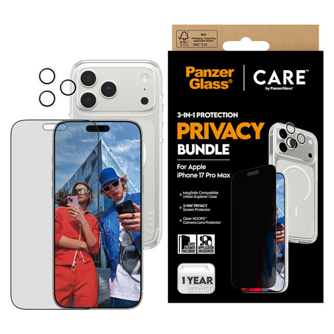 Bundle 3v1 Privacy za iPhone 17 Pro Max, PanzerGlass