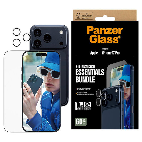 Bundle Essentials 2v1 za iPhone 17 Pro, PanzerGlass