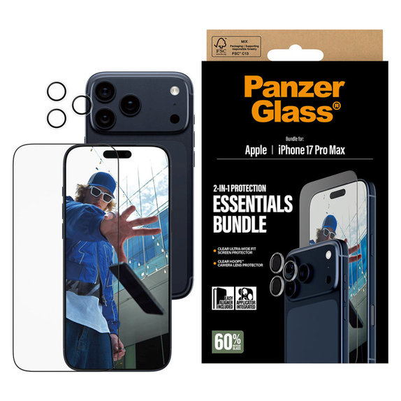 Bundle Essentials 2v1 za iPhone 17 Pro Max, PanzerGlass