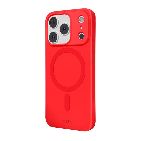 SBS - Etui Instinct Mag kompatibilno z MagSafe za iPhone 17 Pro, rdeč