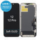Zaslon Soft OLED za iPhone 12, 12 Pro, Steklo na dotik z okvirjem, DIAGNOSTIC