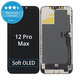 Zaslon Soft OLED za iPhone 12 Pro Max, Steklo na dotik z okvirjem, DIAGNOSTIC