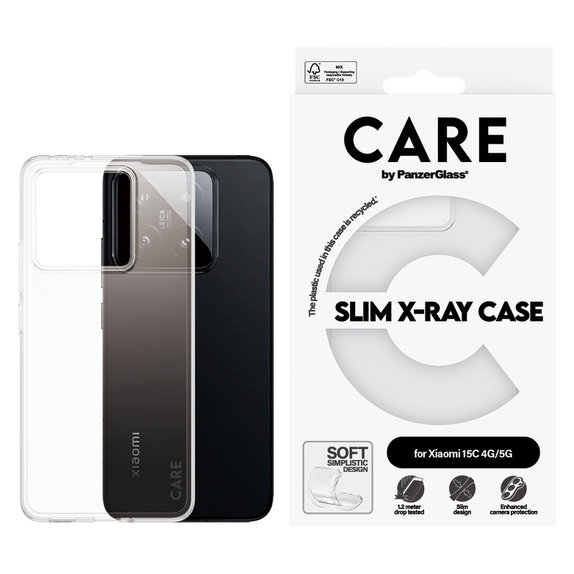 Ovitek X-Ray za Xiaomi 15C 5G, Prozorna, PanzerGlass