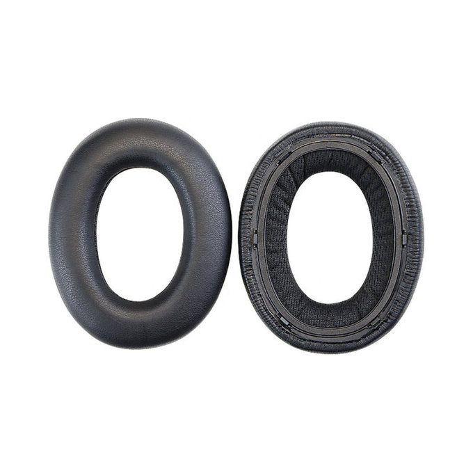 Nadomestne blazinice za ušesa za Bowers & Wilkins PX7, Spominska pena + PU usnje, Črne, 1 Par