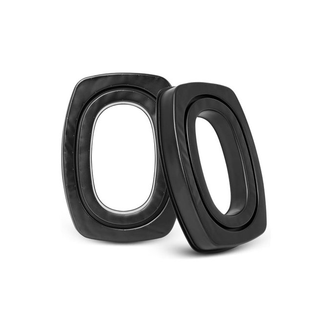 Nadomestne blazinice za ušesa za Howard Leight Impact, Spominska pena + Usnje, Črne, Hlajeni gel, 1 Par