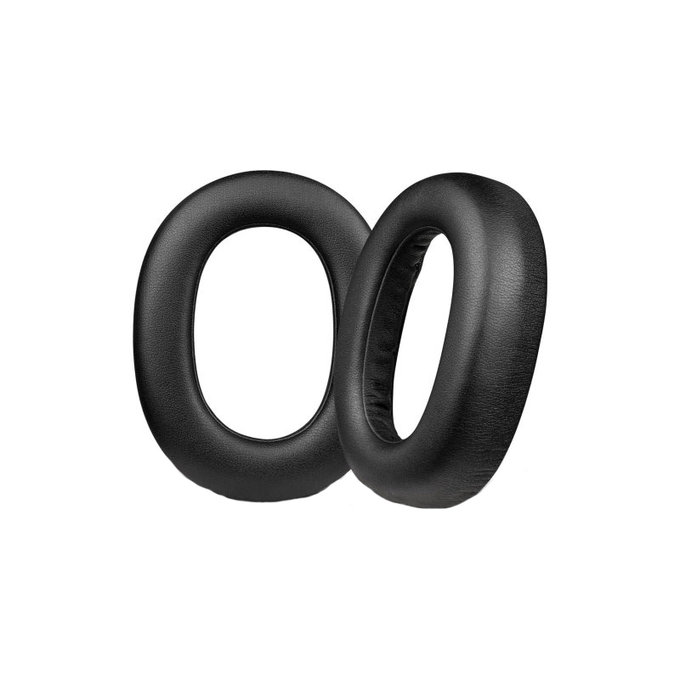 Nadomestne blazinice za ušesa za Jabra Elite 85H, Spominska pena + PU usnje, Črne, 1 Par