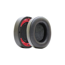 Nadomestne blazinice za ušesa za JBL Synchros E55BT, Spominska pena + PU usnje, Črne, 1 Par