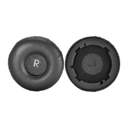 Nadomestne blazinice za ušesa za JBL Tune 600BTNC, Spominska pena + Usnje, Črne, 1 Par