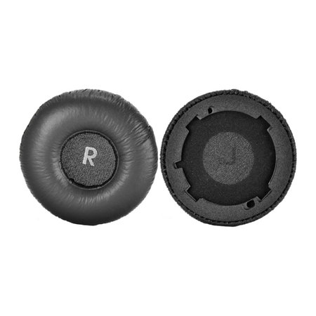 Nadomestne blazinice za ušesa za JBL Tune 600BTNC, Spominska pena + Usnje, Črne, 1 Par