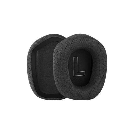 Nadomestne blazinice za ušesa za Logitech G335, G733, Spominska pena + Tekstil, Črne, 1 Par