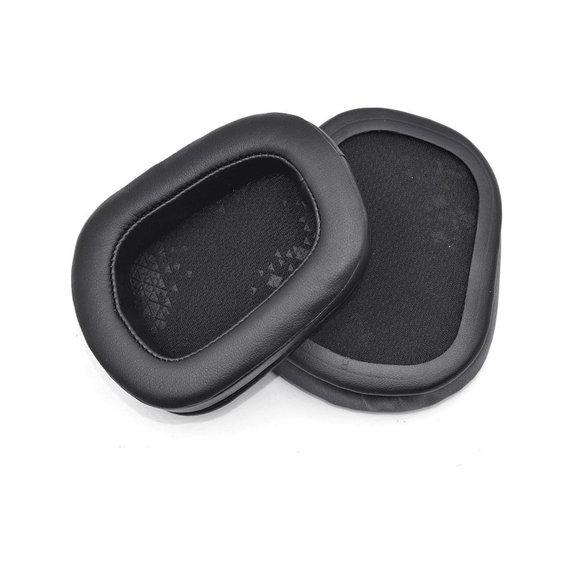 Nadomestne blazinice za ušesa za Logitech G633 Artemis, G933 Artemis, Spominska pena + PU usnje, Črne, 1 Par