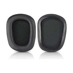 Nadomestne blazinice za ušesa za Logitech G633 Artemis, G933 Artemis, Spominska pena + Usnje, Črne, 1 Par