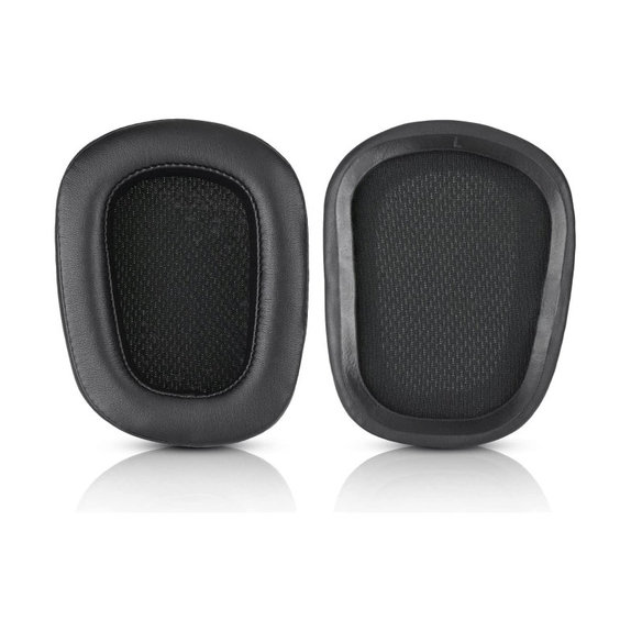 Nadomestne blazinice za ušesa za Logitech G633 Artemis, G933 Artemis, Spominska pena + Usnje, Črne, 1 Par