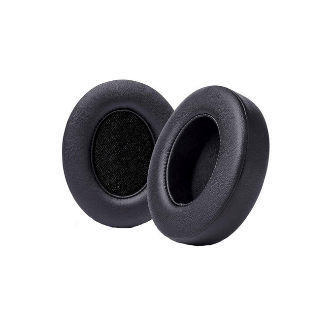 Nadomestne blazinice za ušesa za Beats Studio 2, 3, Spominska pena + Usnje, Črne, 1 Par