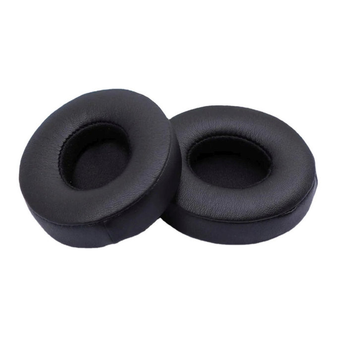 Nadomestne blazinice za ušesa za Beats Solo 2, 3, Spominska pena + Usnje, Črne, 1 Par