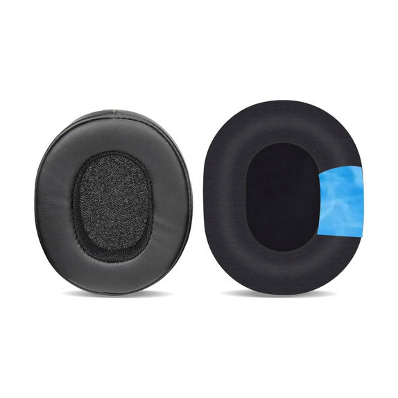 Nadomestne blazinice za ušesa za Skullcandy Hesh 3.0, Crusher, Venue, Spominska pena + Usnje + Tekstil, Črne, Hlajeni gel, 1 Par