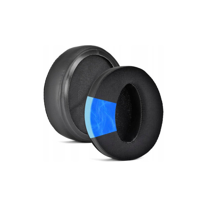 Nadomestne blazinice za ušesa za Sennheiser HD4.50, Spominska pena + Tekstil + Usnje, Črne, Hlajeni gel, 1 Par