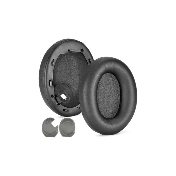 Nadomestne blazinice za ušesa za Sony WH-1000XM4, Spominska pena + Usnje, Črne, 1 Par
