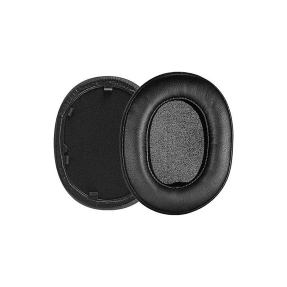 Nadomestne blazinice za ušesa za Sony WH-1000XM5, Spominska pena + Usnje, Črne, 1 Par