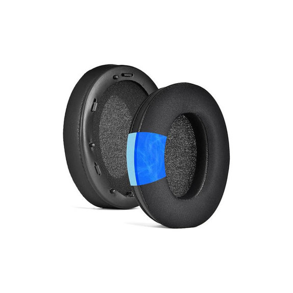 Nadomestne blazinice za ušesa za Sony WH-1000XM3, Spominska pena + Tekstil + Usnje, Črne, Hlajeni gel, 1 Par