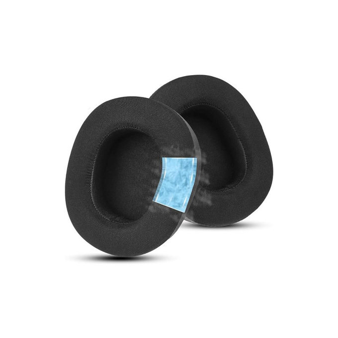 Nadomestne blazinice za ušesa za Steelseries Nova Pro, Spominska pena + Tekstil, Črne, Hlajeni gel, 1 Par