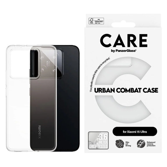 Ovitek Urban Combat za Xiaomi 15 Ultra, Prozorna, PanzerGlass
