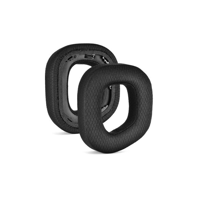 Nadomestne blazinice za ušesa za Corsair HS80, Spominska pena + Velur, Črne, 1 Par