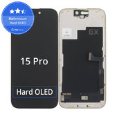 Zaslon Hard OLED za iPhone 15 Pro, Steklo na dotik z okvirjem, FixPremium