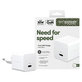 Potovalni adapter Grand Prix USB-C, GaN, 30 W PD, srebrno-bel, empower