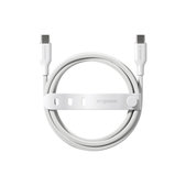Kabel USB-C, 60 W, Racing, 1,2 m, srebrno-bel, empower