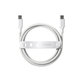 Kabel USB-C, 60 W, Racing, 1,2 m, srebrno-bel, empower
