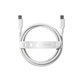 Kabel USB-C, 60 W, Racing, 2 m, Srebrno-bela, empower