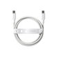 Kabel USB-C, 240 W, Racing, 1,2 m, srebrno-bel, empower