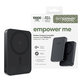 Brezžična PowerBank 10000 mAh, 20 W, združljiva z MagSafe, Qi2/USB-C, Space Black, empower