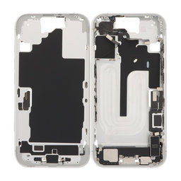 Apple iPhone 16 - Srednji Okvir + Gumbi za Vklop, Glasnost in Kamero (White)